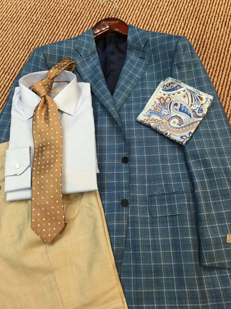 Canali teal jacket outfit